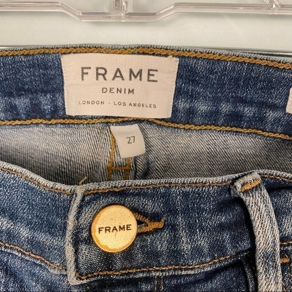 FRAME Le Skinny De Jeanne Released Hem Size 27 - Picture 5 of 8